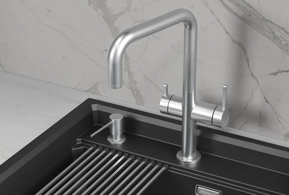 Смеситель для кухни Granula Kitchen Space 8275 нержавеющая сталь, подключение к фильтру