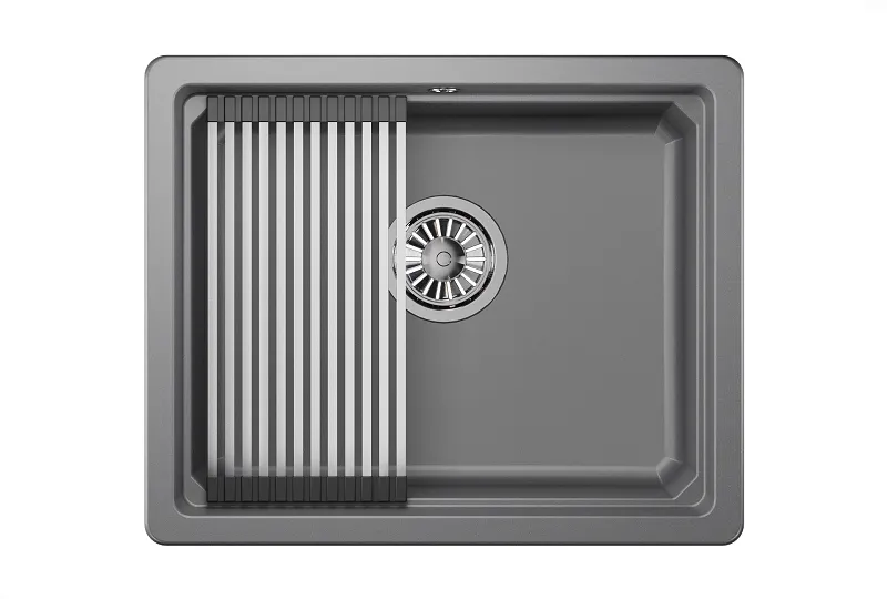 Мойка для кухни Granula Kitchen Space 5501U алюминиум, 55х45 см, прямоугольная