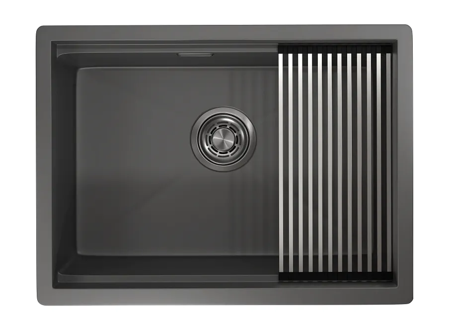 Мойка для кухни Granula Kitchen Space 6045U графит матовый, 60х44,5 см, прямоугольная
