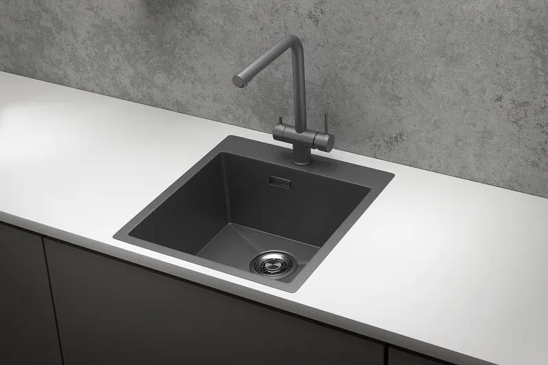 Мойка для кухни Granula 4600 графит матовый, 46х51 см, квадратная