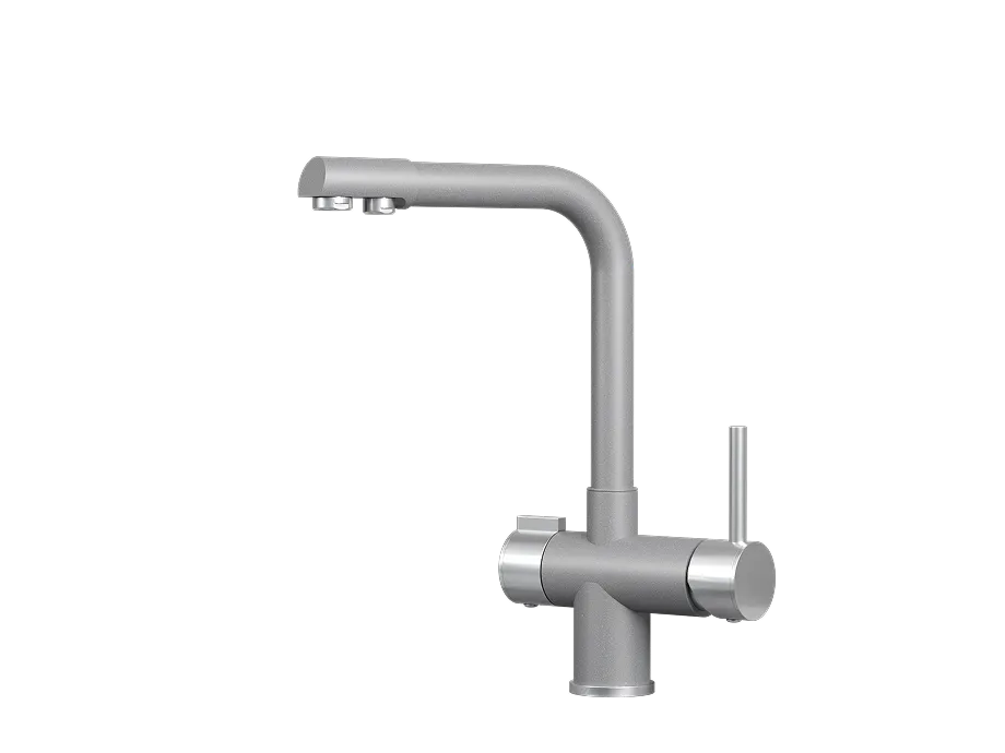 Смеситель для кухни Granula 5008 алюминиум, подключение к фильтру
