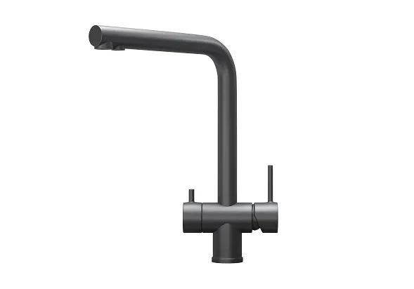 Смеситель для кухни Granula Kitchen Space 7011 графит матовый, подключение к фильтру