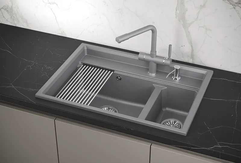 Мойка для кухни Granula Kitchen Space 7302 алюминиум, 73х51 см, прямоугольная