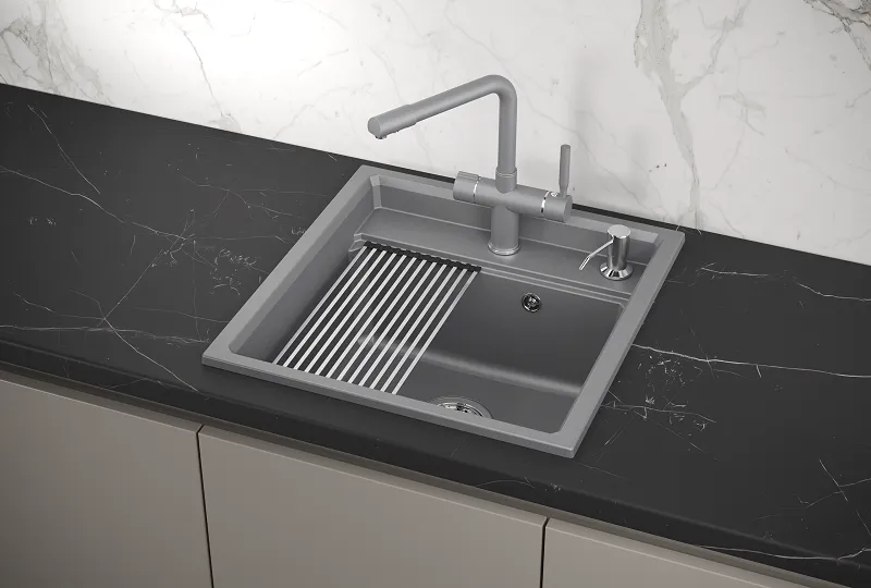 Мойка для кухни Granula Kitchen Space 5002 алюминиум, 50х51 см, квадратная