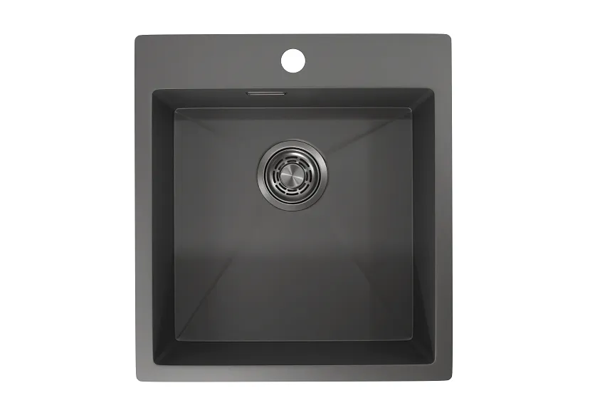 Мойка для кухни Granula 4600 графит матовый, 46х51 см, квадратная