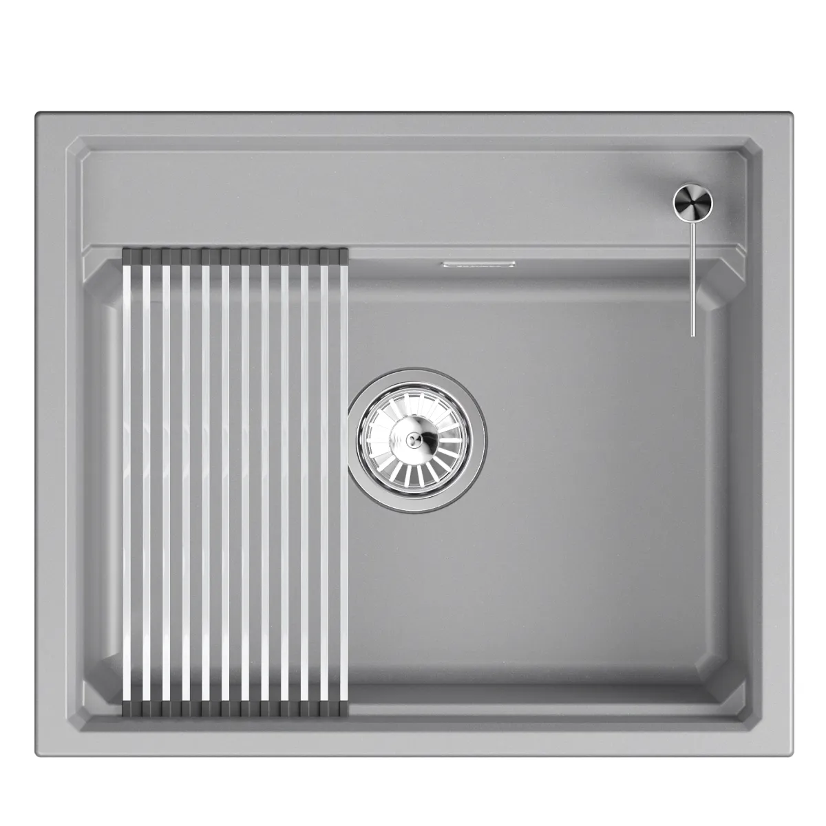 Мойка для кухни Granula Kitchen Space 6003i алюминиум, 60х51 см, прямоугольная
