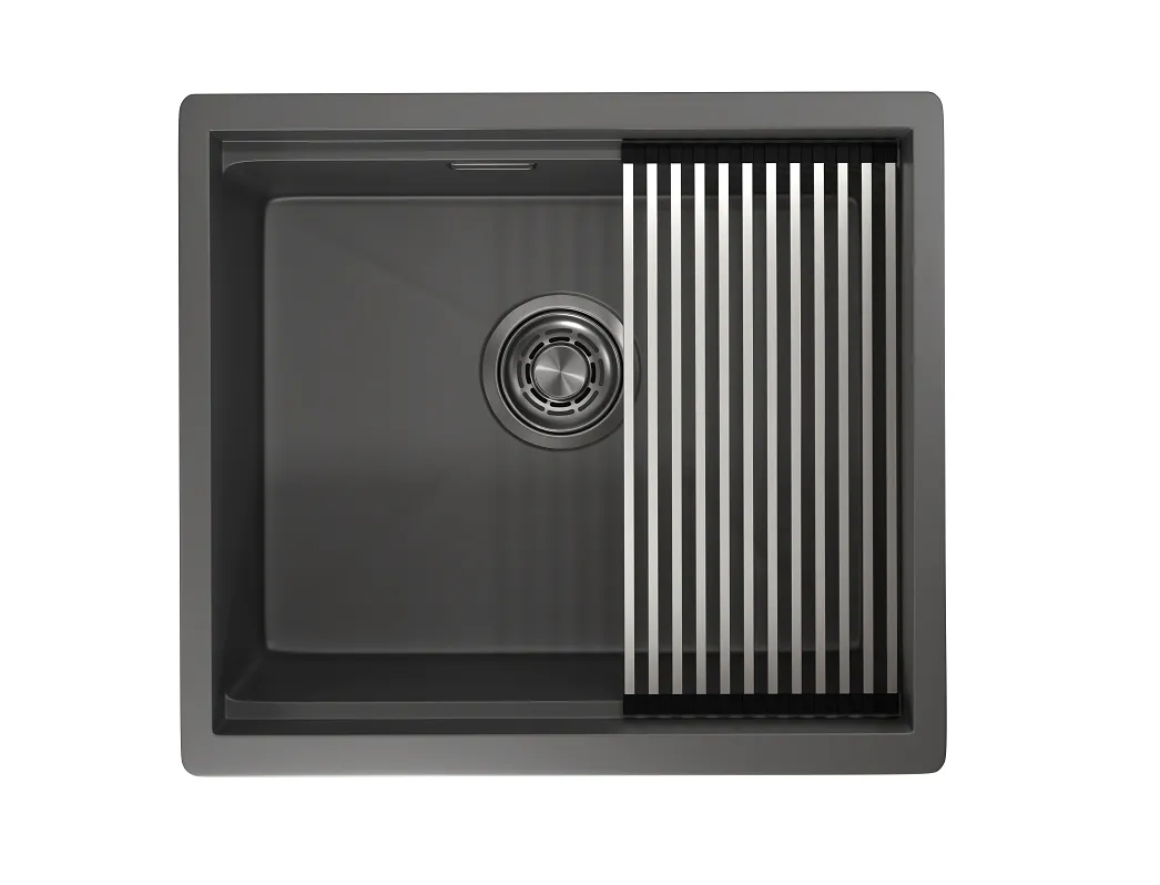 Мойка для кухни Granula Kitchen Space 5045U графит матовый, 50х44,5 см, прямоугольная