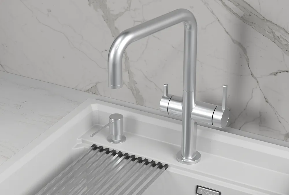 Смеситель для кухни Granula Kitchen Space 8275 нержавеющая сталь, подключение к фильтру