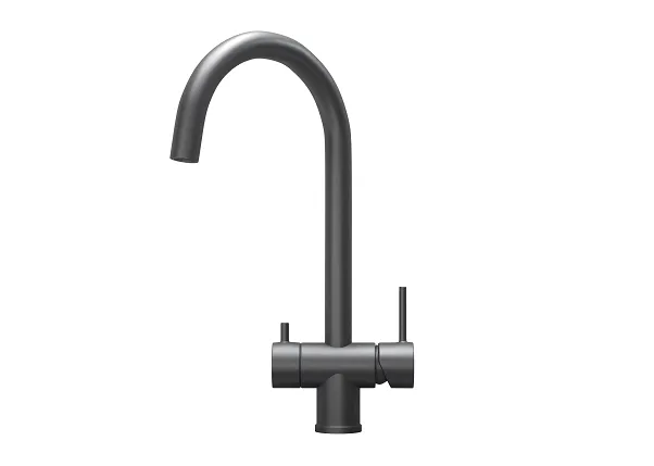 Смеситель для кухни Granula Kitchen Space 7104 графит матовый, подключение к фильтру