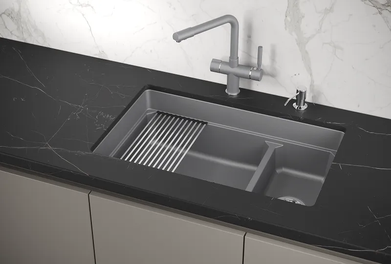 Мойка для кухни Granula Kitchen Space 7304U алюминиум, 73х45,5 см, прямоугольная