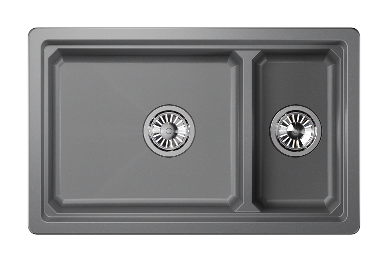 KS-7304U, АЛЮМИНИУМ, кухонная мойка, кварц