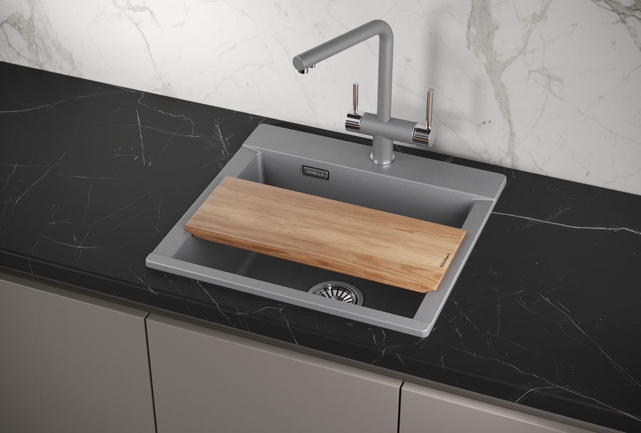 ES-5201, АЛЮМИНИУМ, кухонная мойка, кварц, ESTETICA