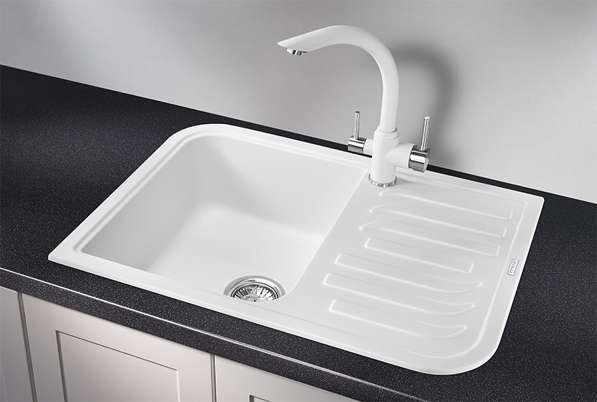 7001, АРКТИК (БЕЛЫЙ), кухонная мойка, кварц