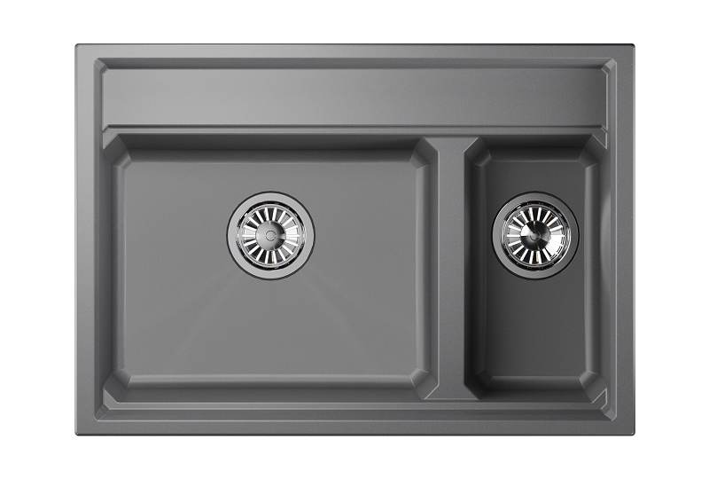 KS-7302, АЛЮМИНИУМ, кухонная мойка, кварц