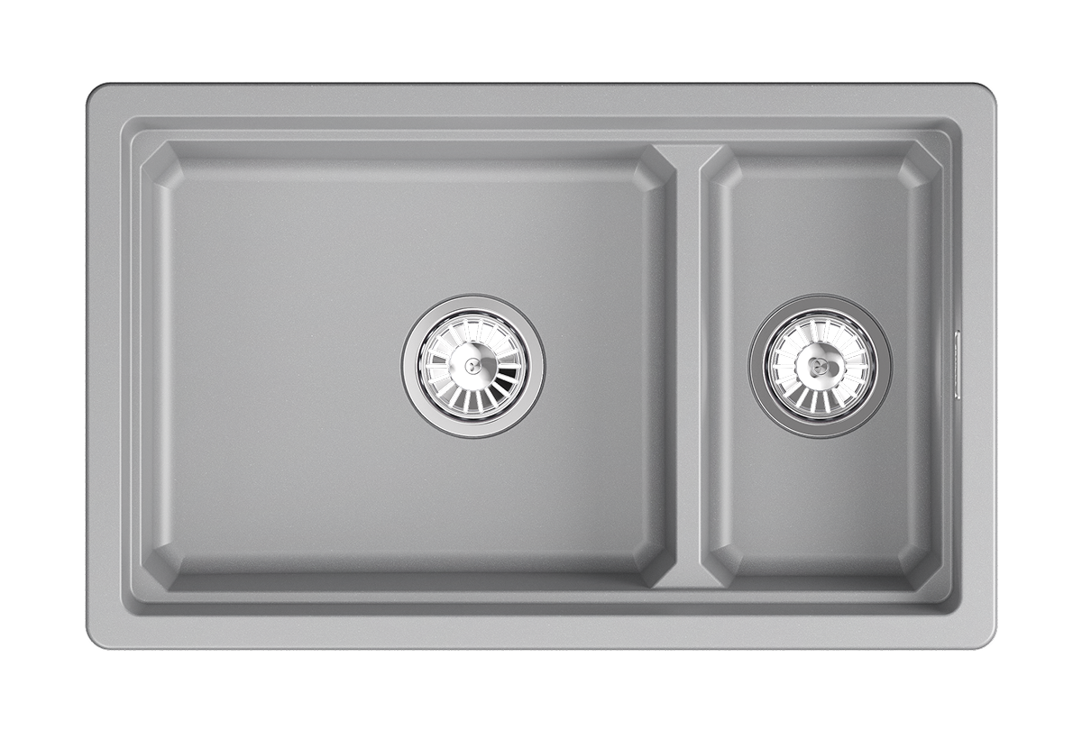 KS-7304iU, АЛЮМИНИУМ, кухонная мойка, кварц