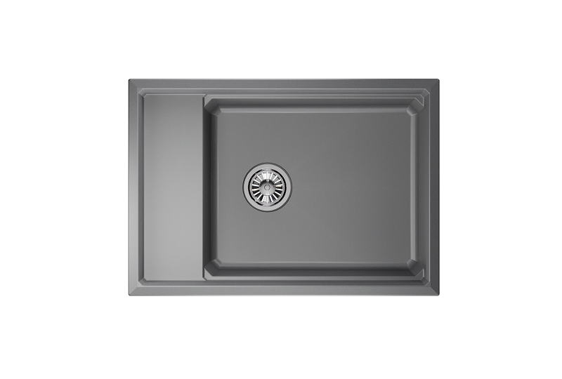 KS-7305, АЛЮМИНИУМ, кухонная мойка, кварц