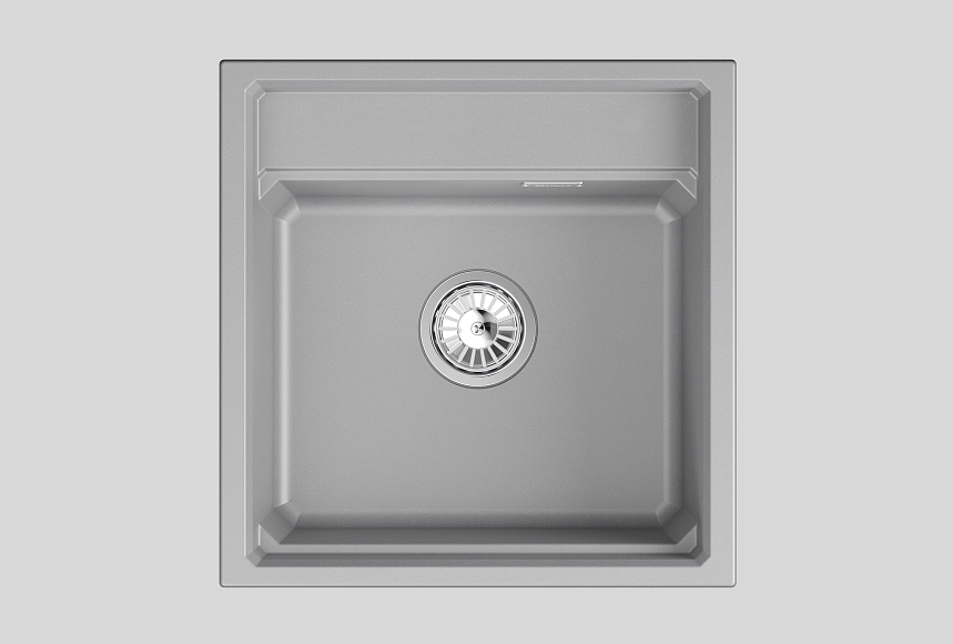 KS-5002i, АЛЮМИНИУМ  кухонная мойка, кварц